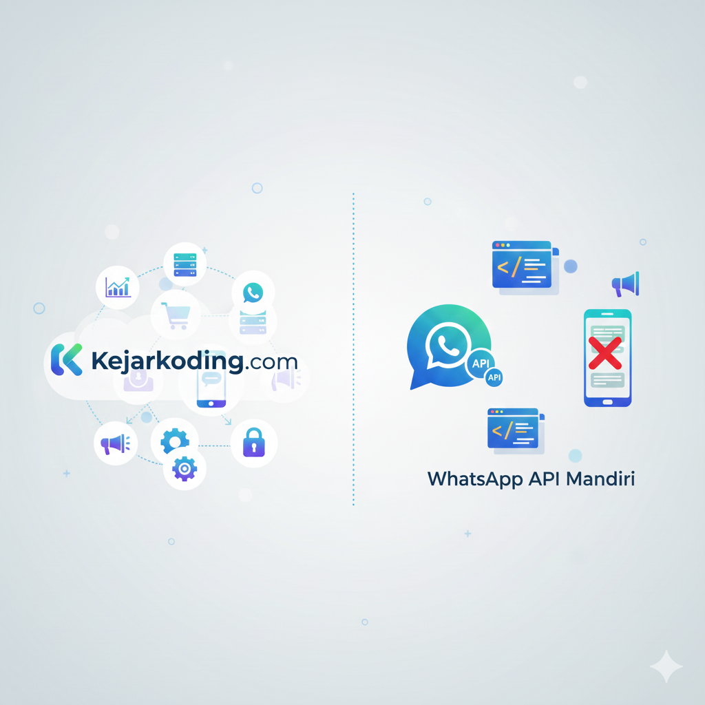 Kejarkoding.com vs WhatsApp API Mandiri: Panduan Lengkap Perbandingan